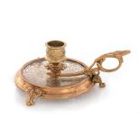 French workshop, Susse Frères candlestick, crystal and gilded bronze, with handmade decoration, appr