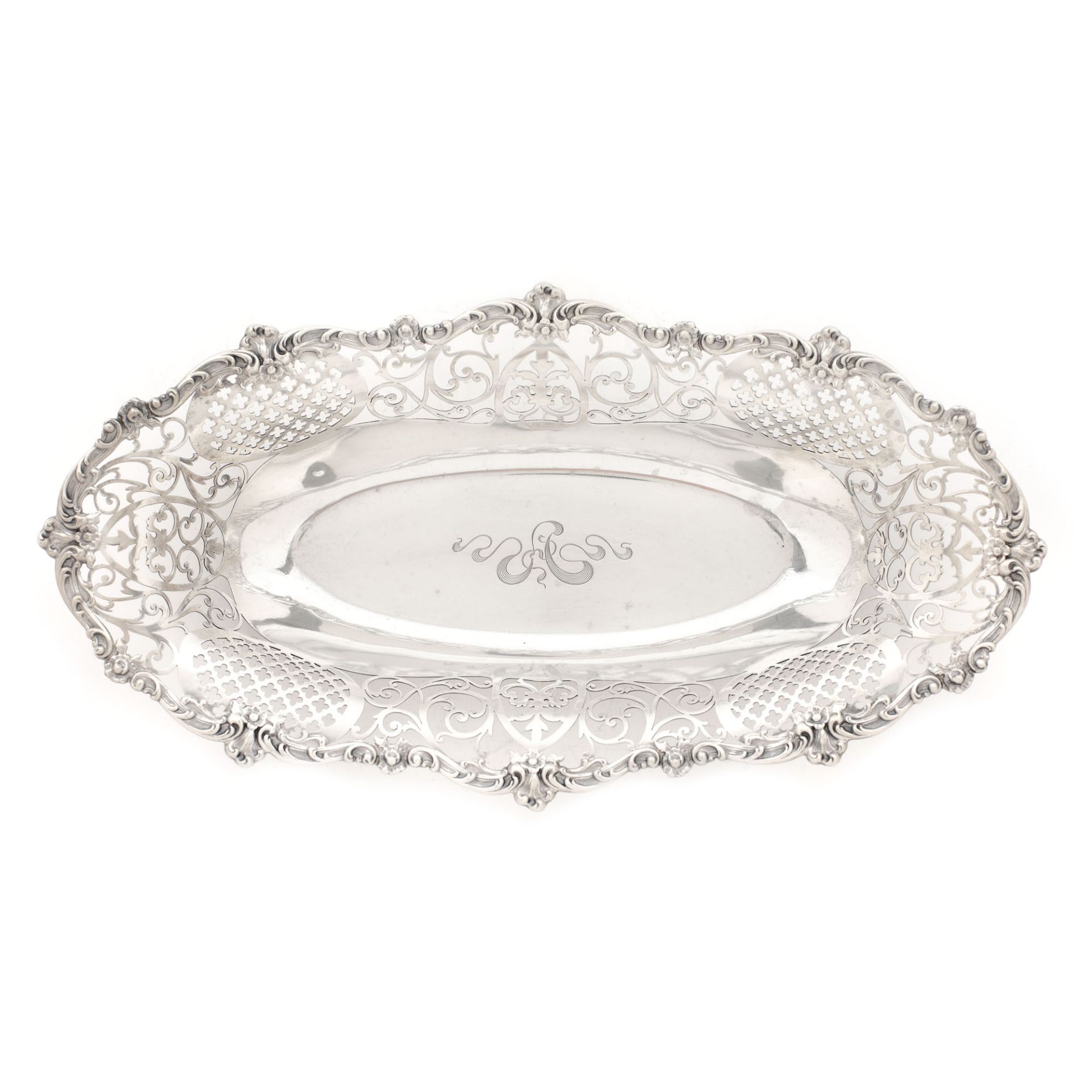 American workshop, Gorham silver fruit bowl with hand-perforated decoration, approx. 1906 - Image 2 of 4