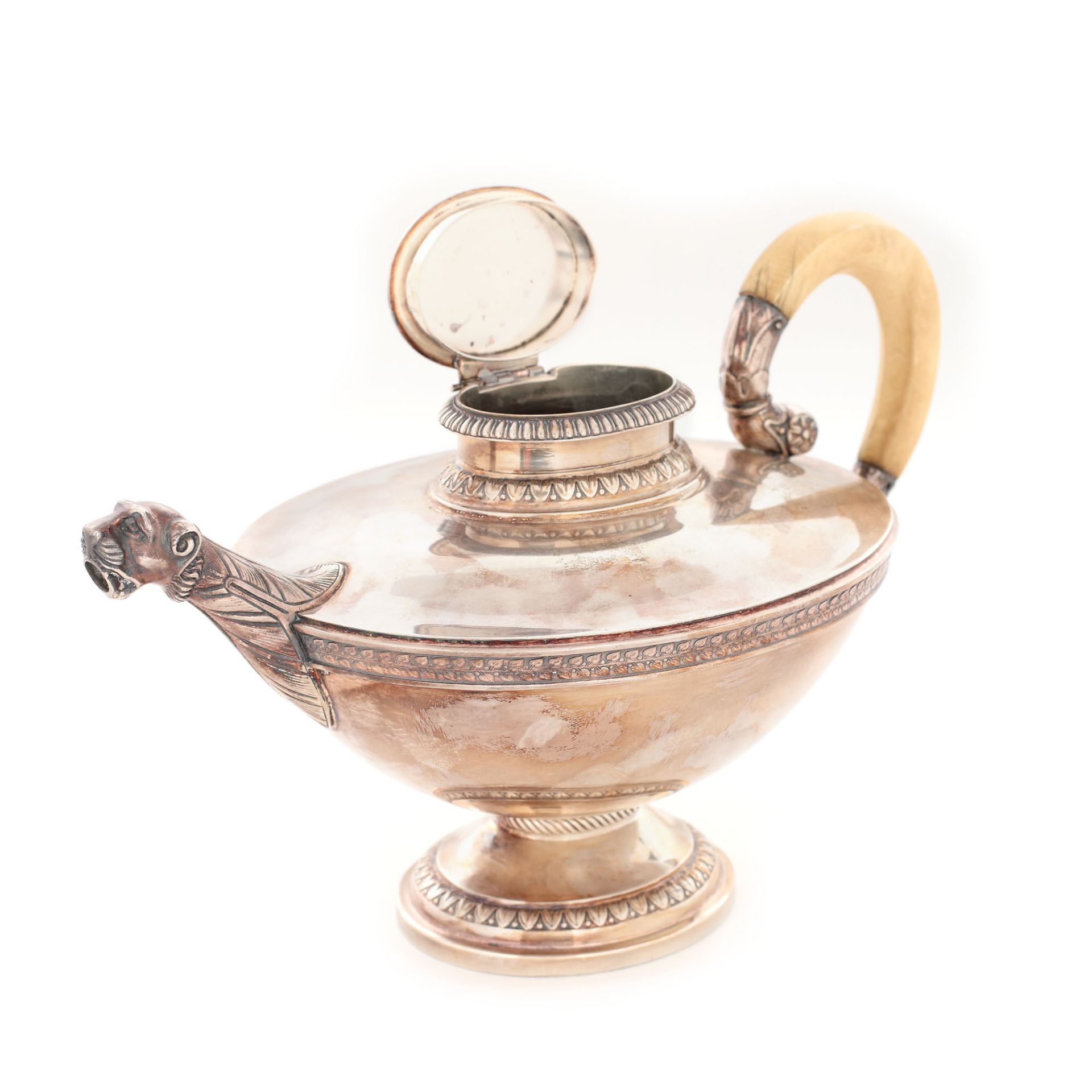 German workshop, Bruckmann & Söhne silver set, for tea or coffee, consisting of two teapots with ivo - Image 3 of 7