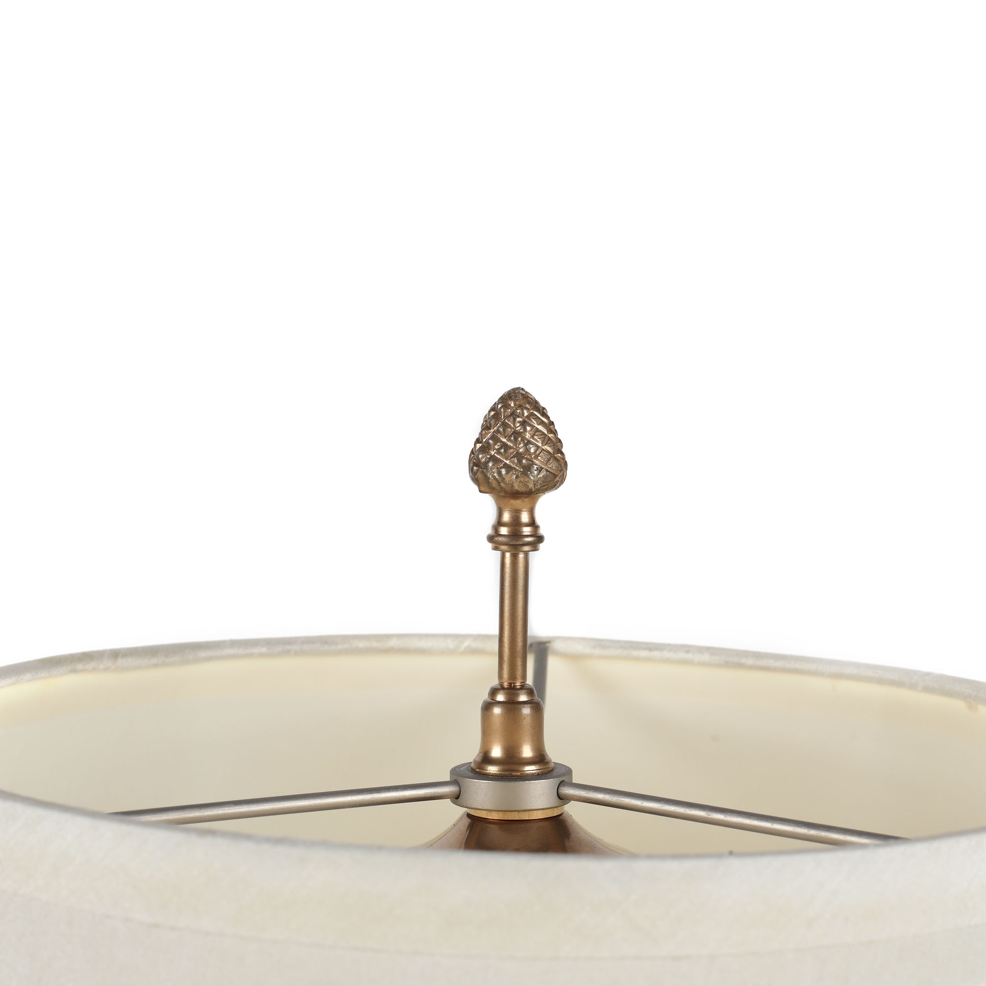 French workshop, Table lamp made by Maison Charles, gilded bronze, decorated with plant elements and - Image 4 of 5