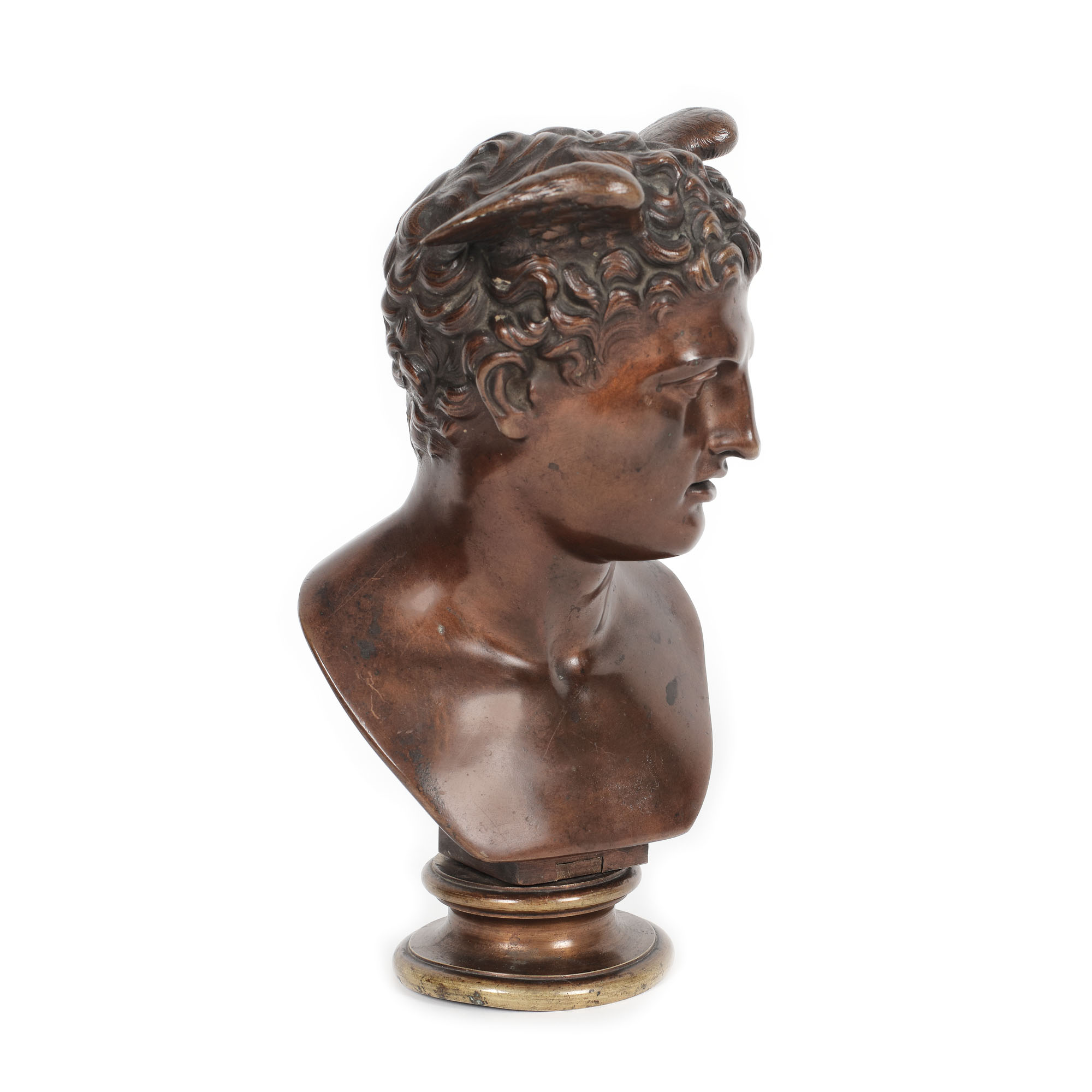 French workshop, Hermes - decorative bronze sculpture E. Jullien, second half of the 19th century - Image 3 of 4