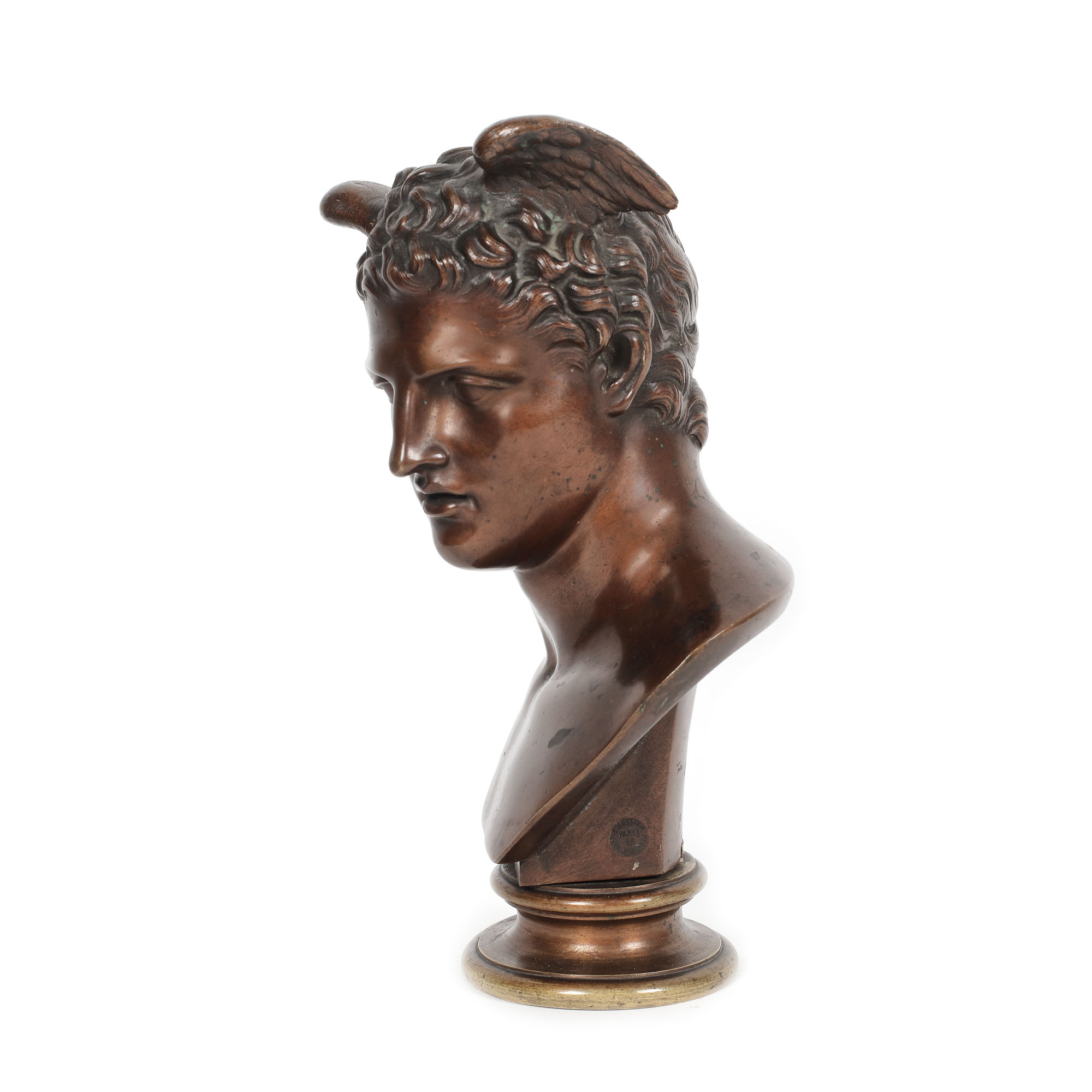 French workshop, Hermes - decorative bronze sculpture E. Jullien, second half of the 19th century - Image 2 of 4