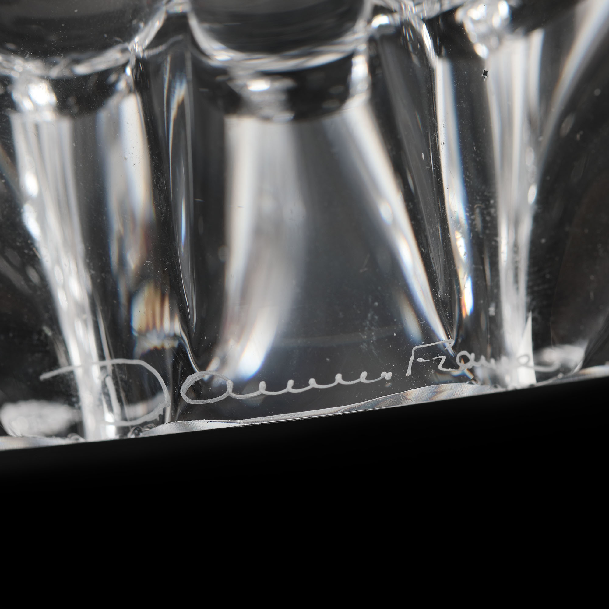 French workshop, Art Deco basket, Daum Nancy, polished crystal, approx. 1945 - Image 4 of 4