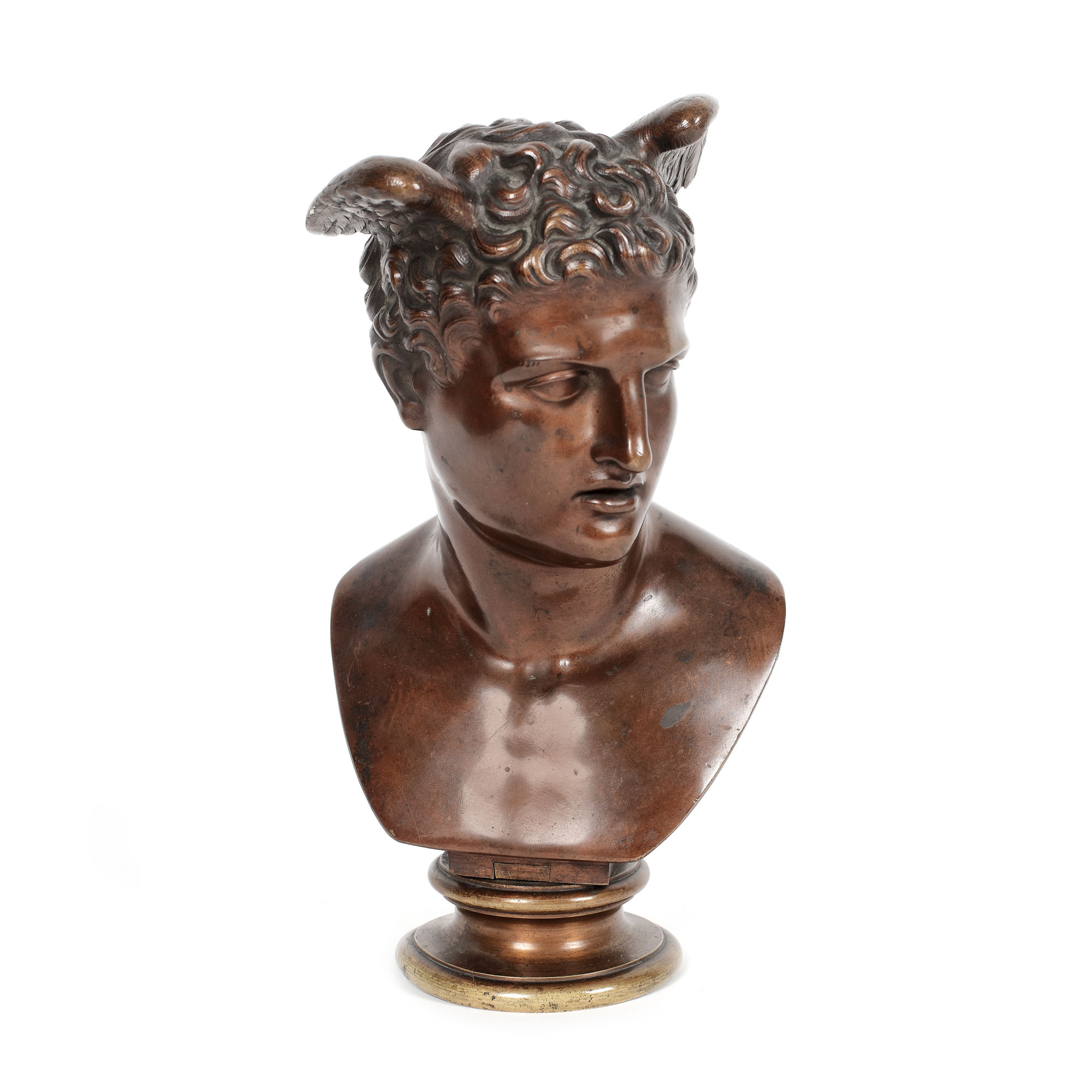 French workshop, Hermes - decorative bronze sculpture E. Jullien, second half of the 19th century