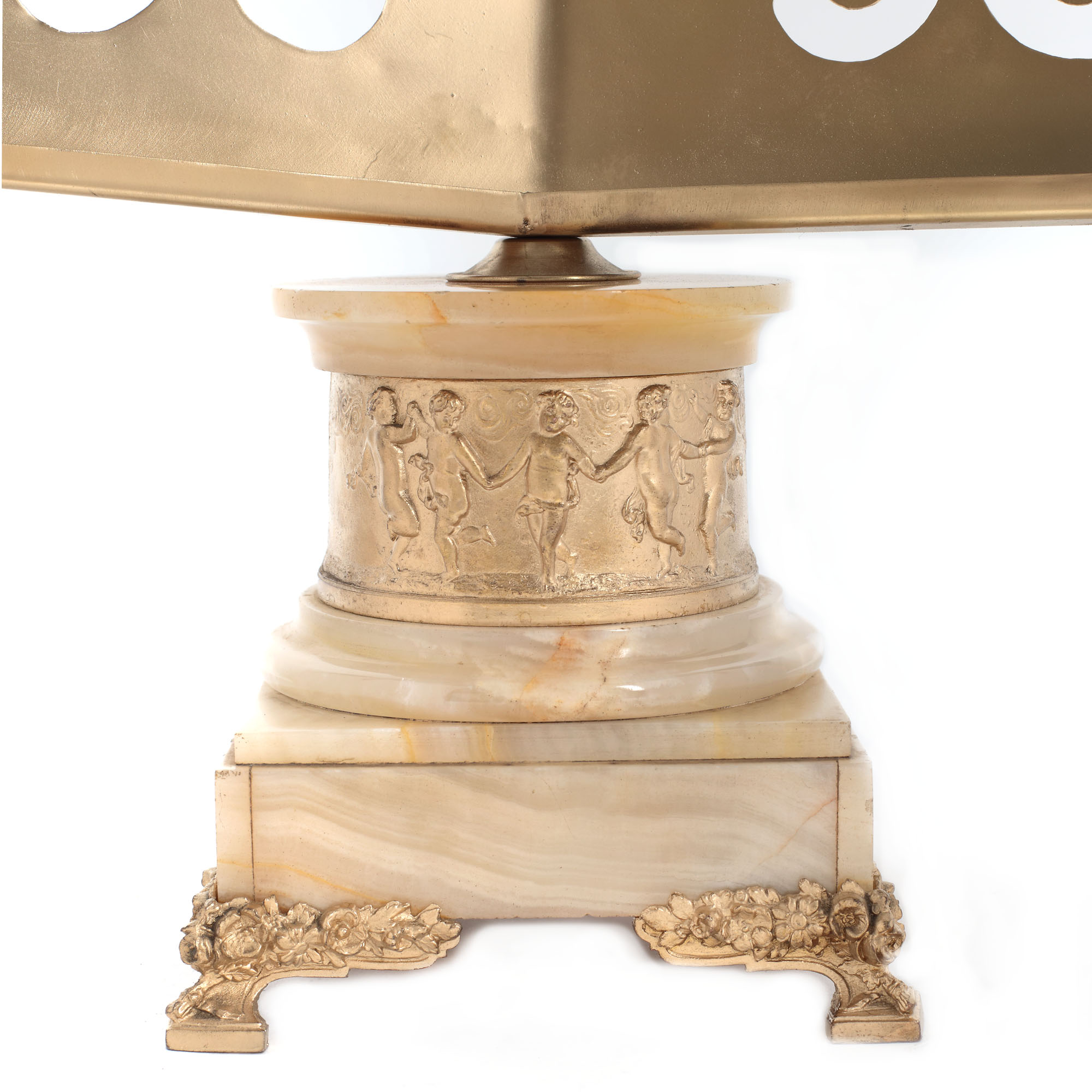 French workshop, Neo-Classical support for scores, made of onyx and gilded brass, decorated with fig - Image 4 of 4
