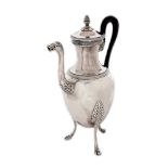 Paris workshop, France, Silver teapot for tea or coffee, adorned with fantastic animal and acanthus