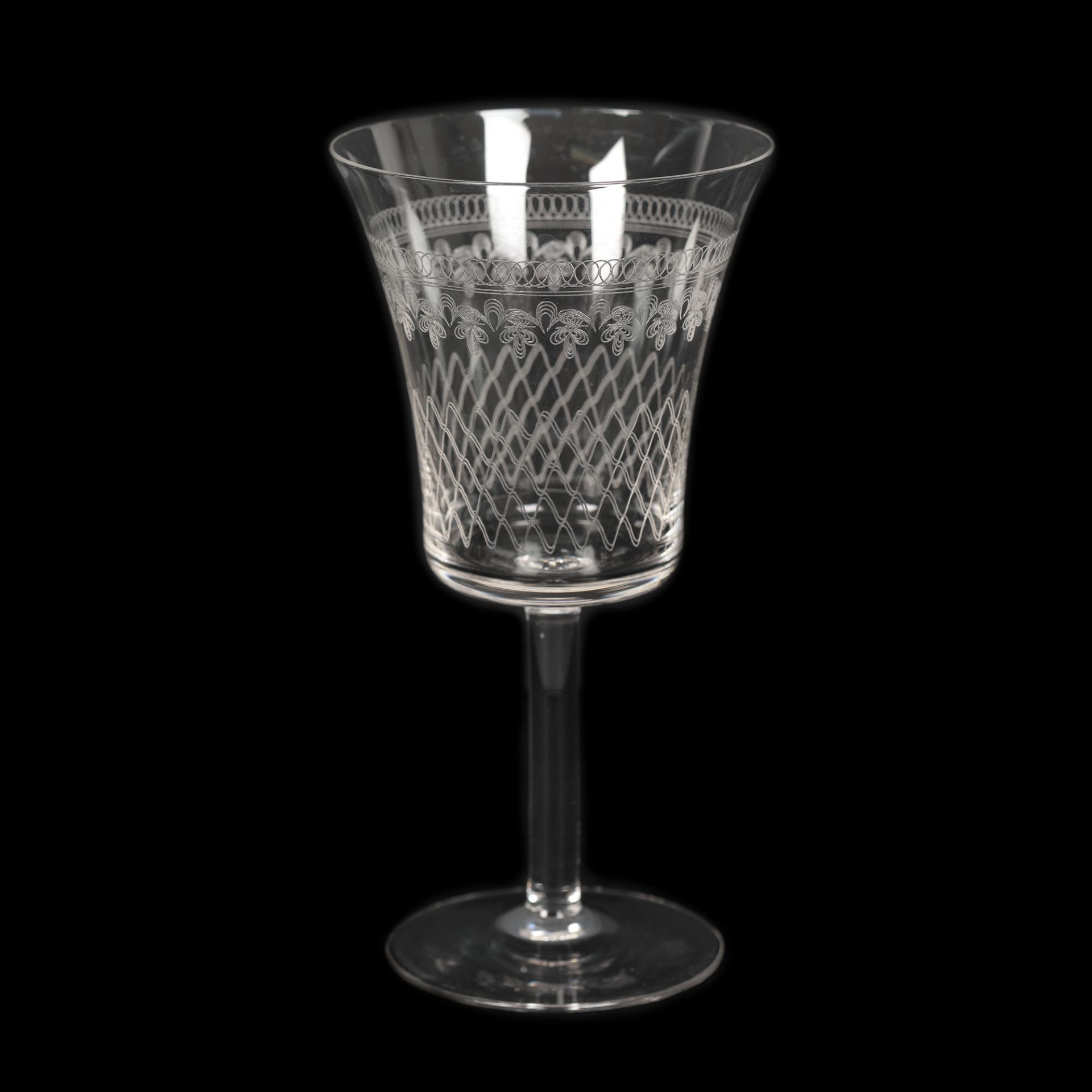 French workshop, Incised crystal Baccarat set for 12 people, consisting of 36 glasses, approx. 1870 - Image 2 of 4