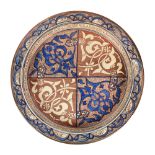 Spanish workshop, Painted ceramic plate, decorated with Islamic motifs, early 19th century