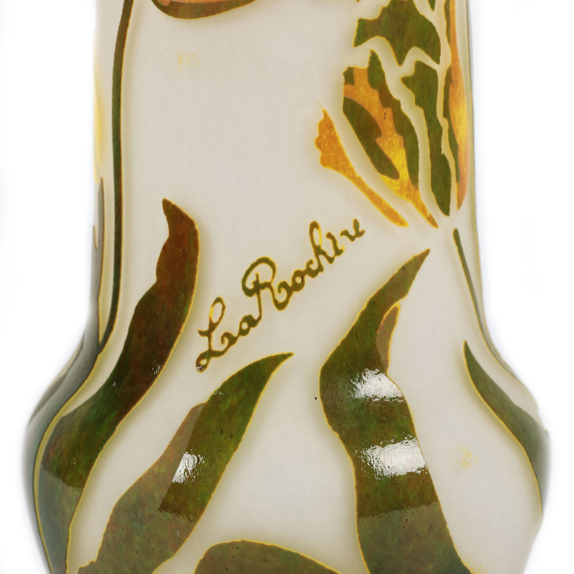 French workshop, La Rochère vessel, Art Nouveau manner, decorated with tulips and butterflies - Image 3 of 5