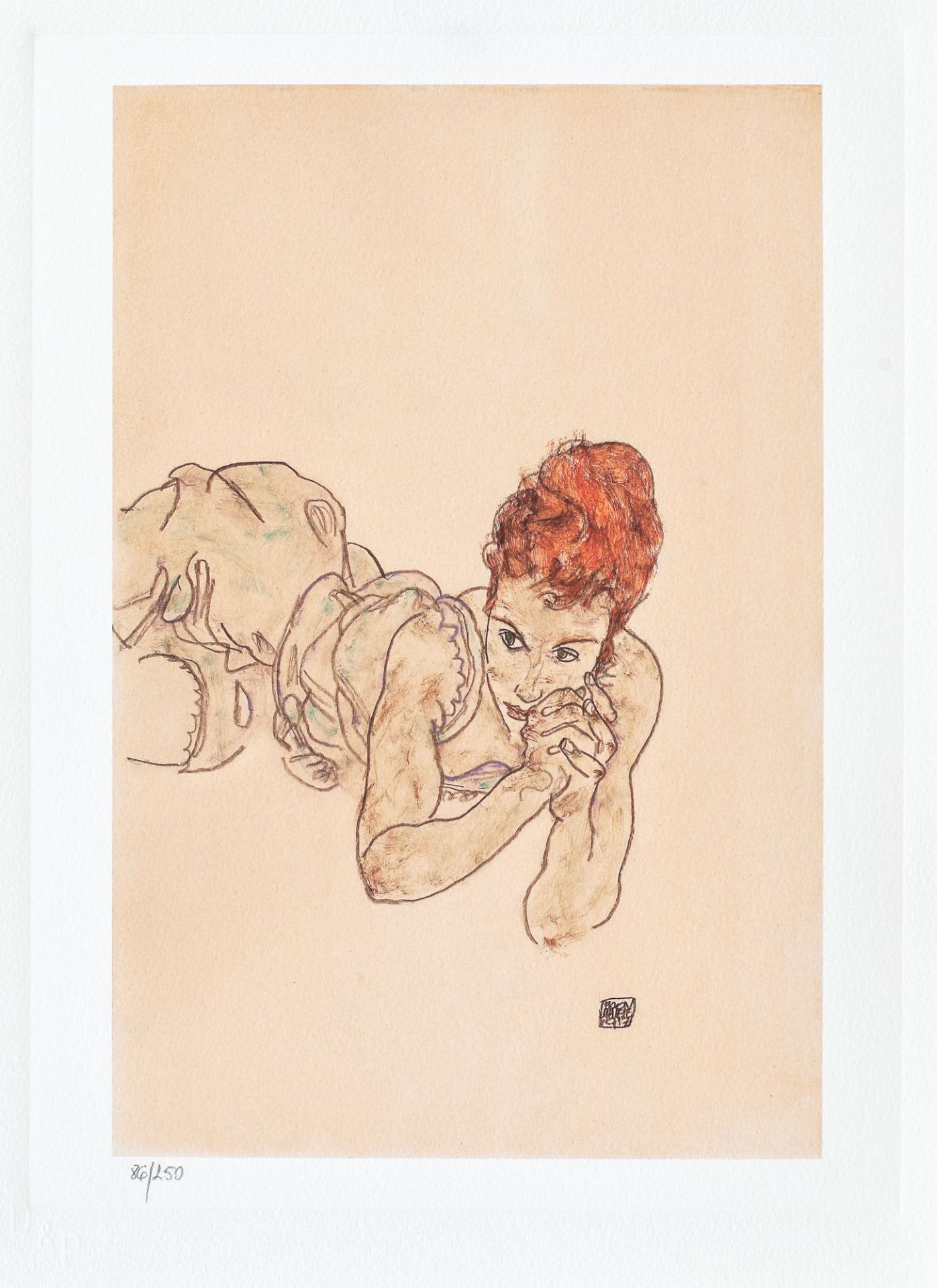 Egon Schiele, Woman Lying Down