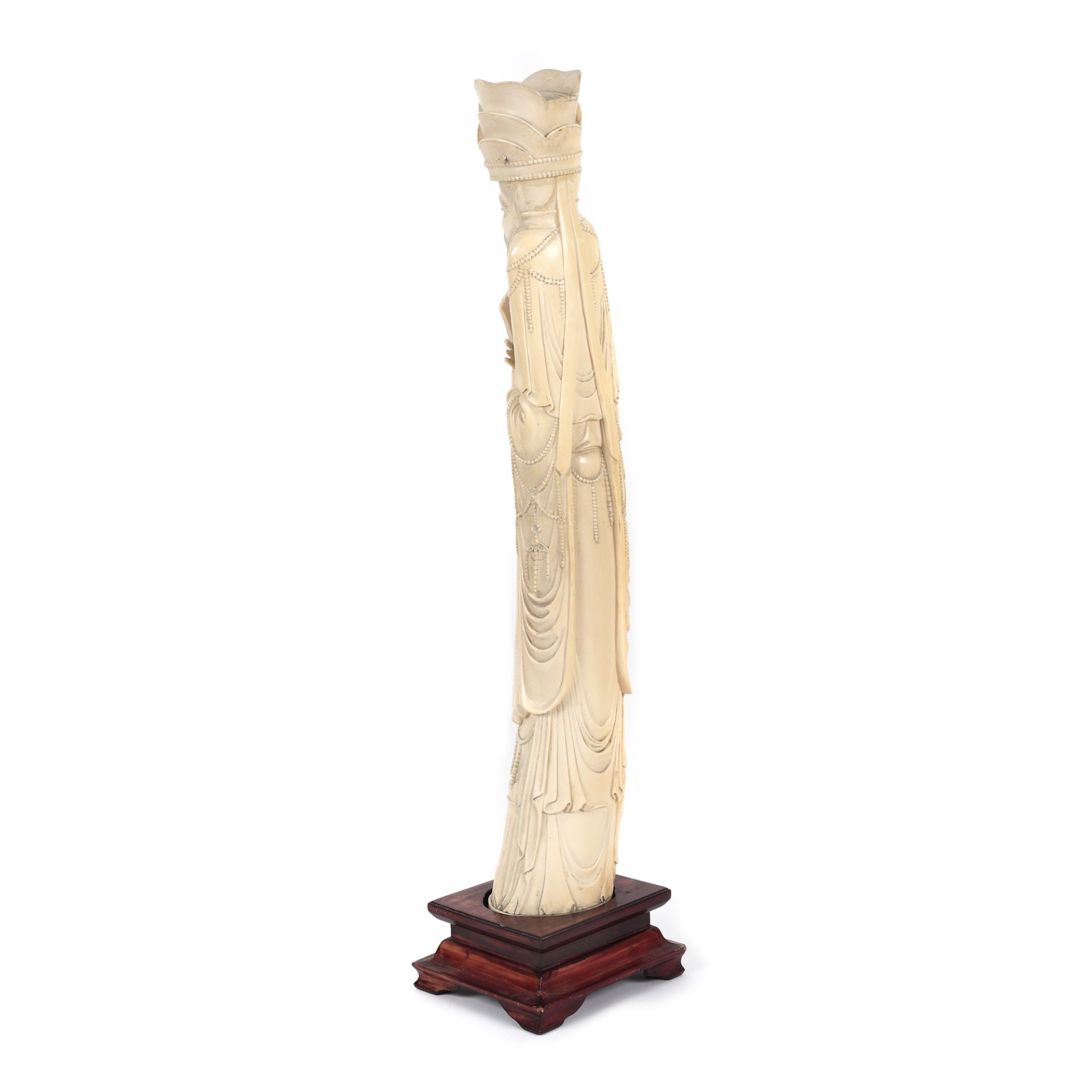 Ivory statuette, representing a scholar, Qing Dynasty, China, early 20th century - Image 4 of 5