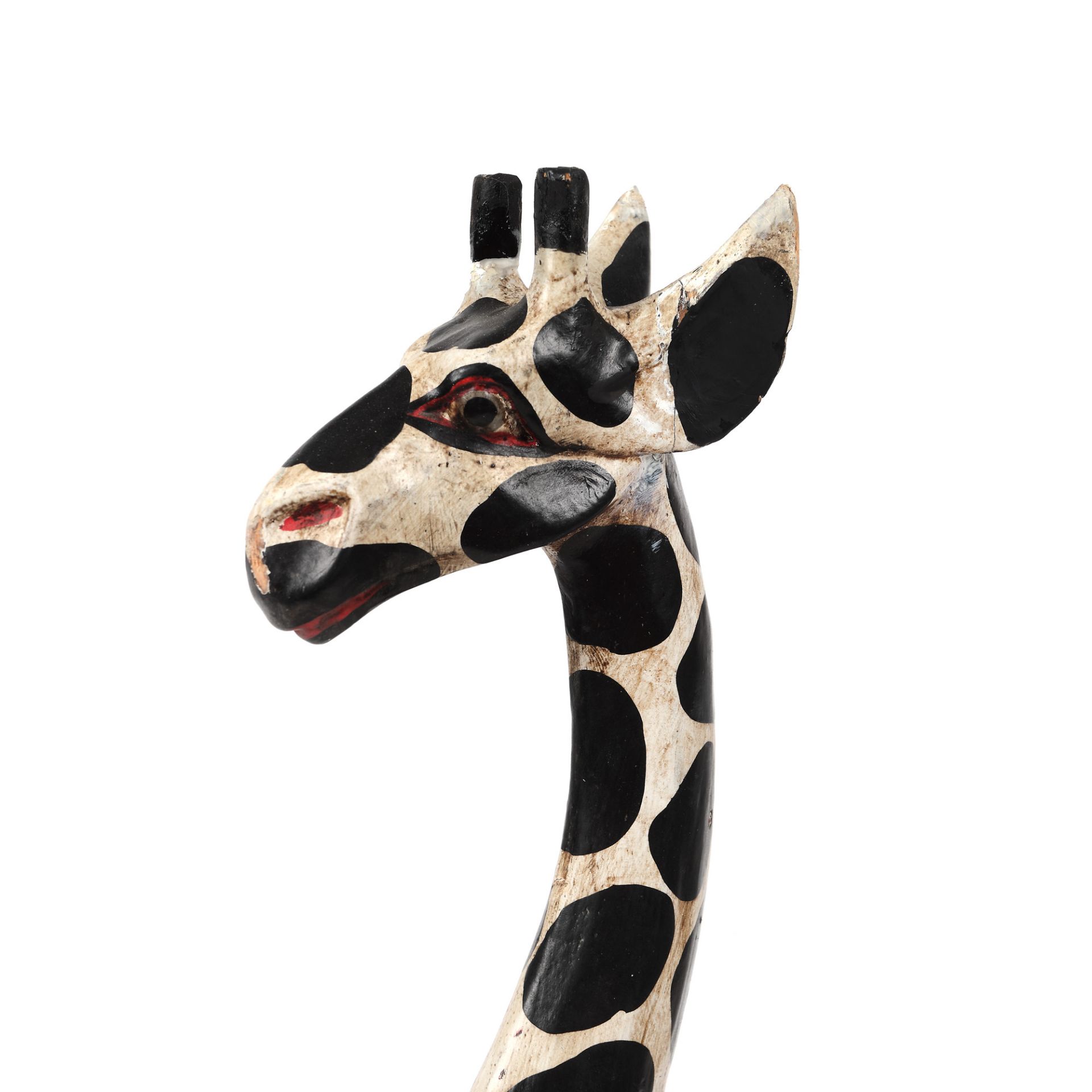 Pair of Art Deco giraffes made of teak wood, France, approx. 1930 - Image 4 of 4