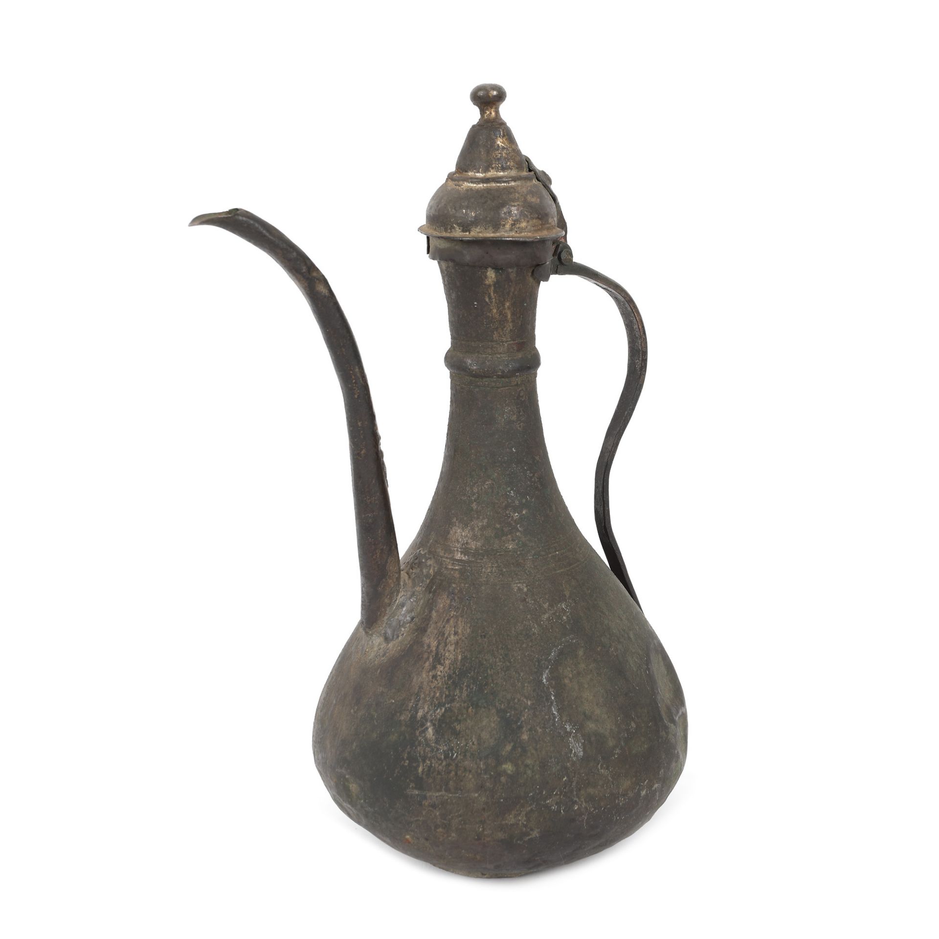 Ottoman water jug and plate, tinned copper, decorated with arabesques, late 18th century-early 19th - Image 4 of 4