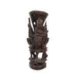 Wooden statuette, representing the god Vishnu riding Garuda, Bali, Indonesia, part of the collection