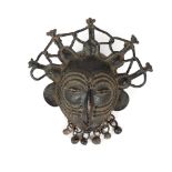 Bronze mask, Benin, Nigeria, early 20th century, rare piece