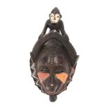 Baule African mask, Ivory Coast, mid-20th century, part of the collection of museologist Alexandru M
