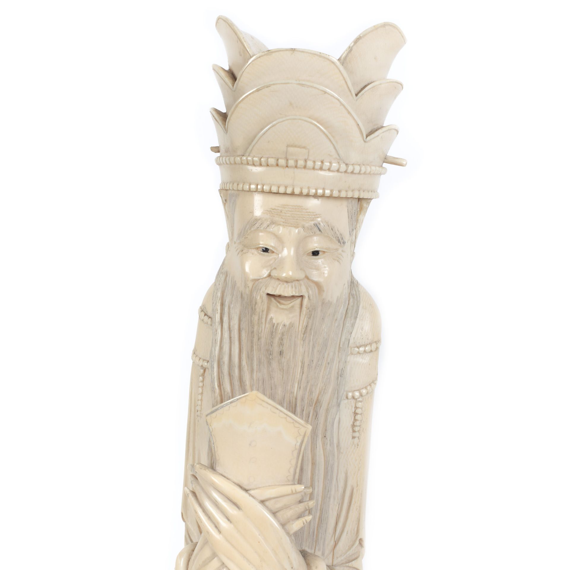 Ivory statuette, representing a scholar, Qing Dynasty, China, early 20th century - Image 2 of 5