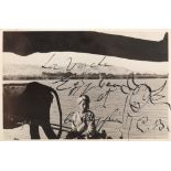 "La Vache Egyptien et le supplice", photo taken by Aziz Eloui Bey and Lee Miller, wearing handwritte