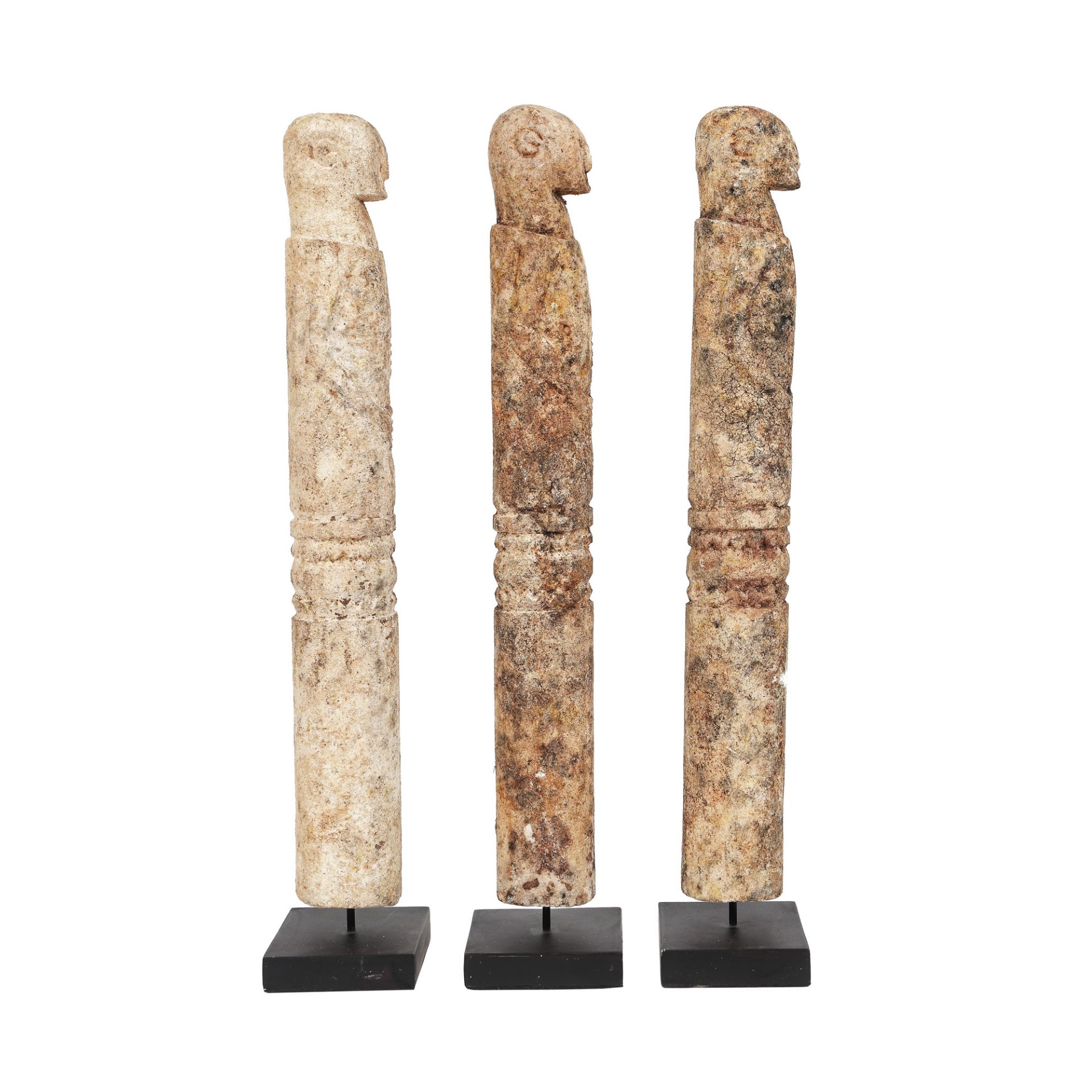Three stone statuettes, possibly Timor, Indonesia - Image 2 of 3
