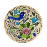 Tile decorated with avimorphic and floral motifs, specific to the Tehran school, Iran, early 19th ce