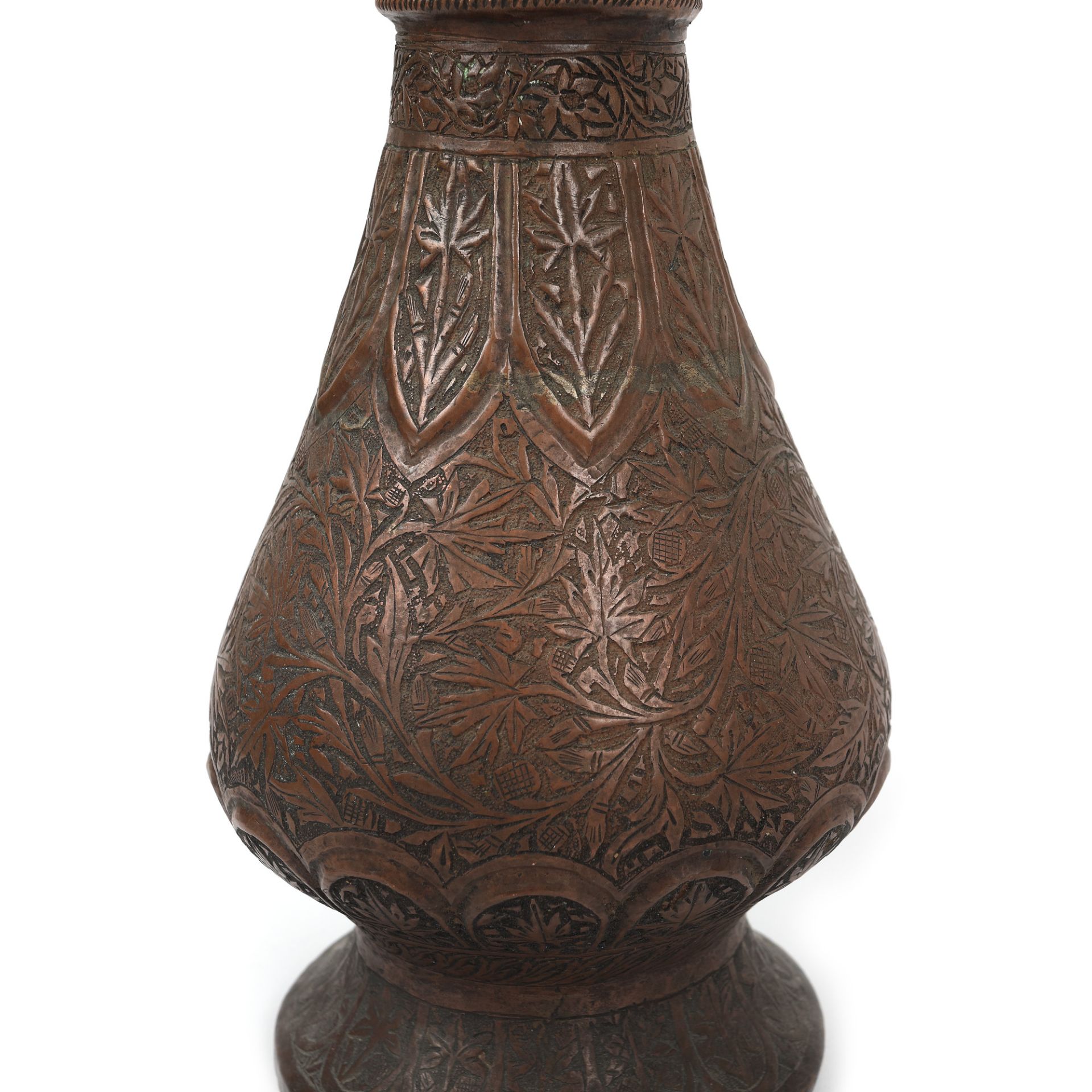 Copper vessel, decorated with traditional motifs, India, late 19th century - Image 3 of 3