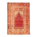 Kirshehir prayer rug, decorated with mihrab and traditional motifs, Central Anatolia, approx. 1880