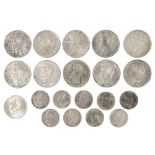 Lot consisting of twenty coins, Romania, Carol I King period