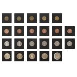 Lot consisting of twenty-two coins, 1 Ban, 5 Bani, 10 Bani, 50 Bani 2005, 1 Ban, 5 Bani, 10 Bani 200