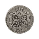 1 Leu 1876 coin, silver