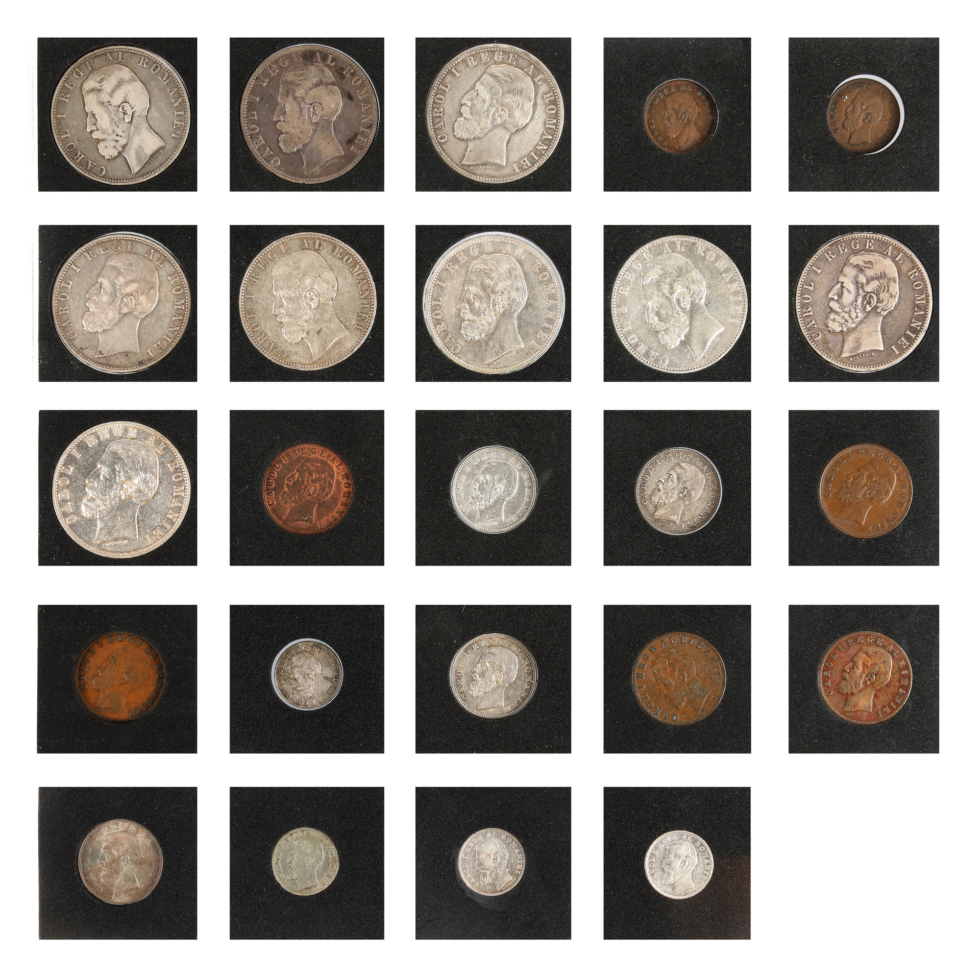 Lot consisting of twenty-four coins, Carol I King period, 1881-1894 - Image 2 of 2