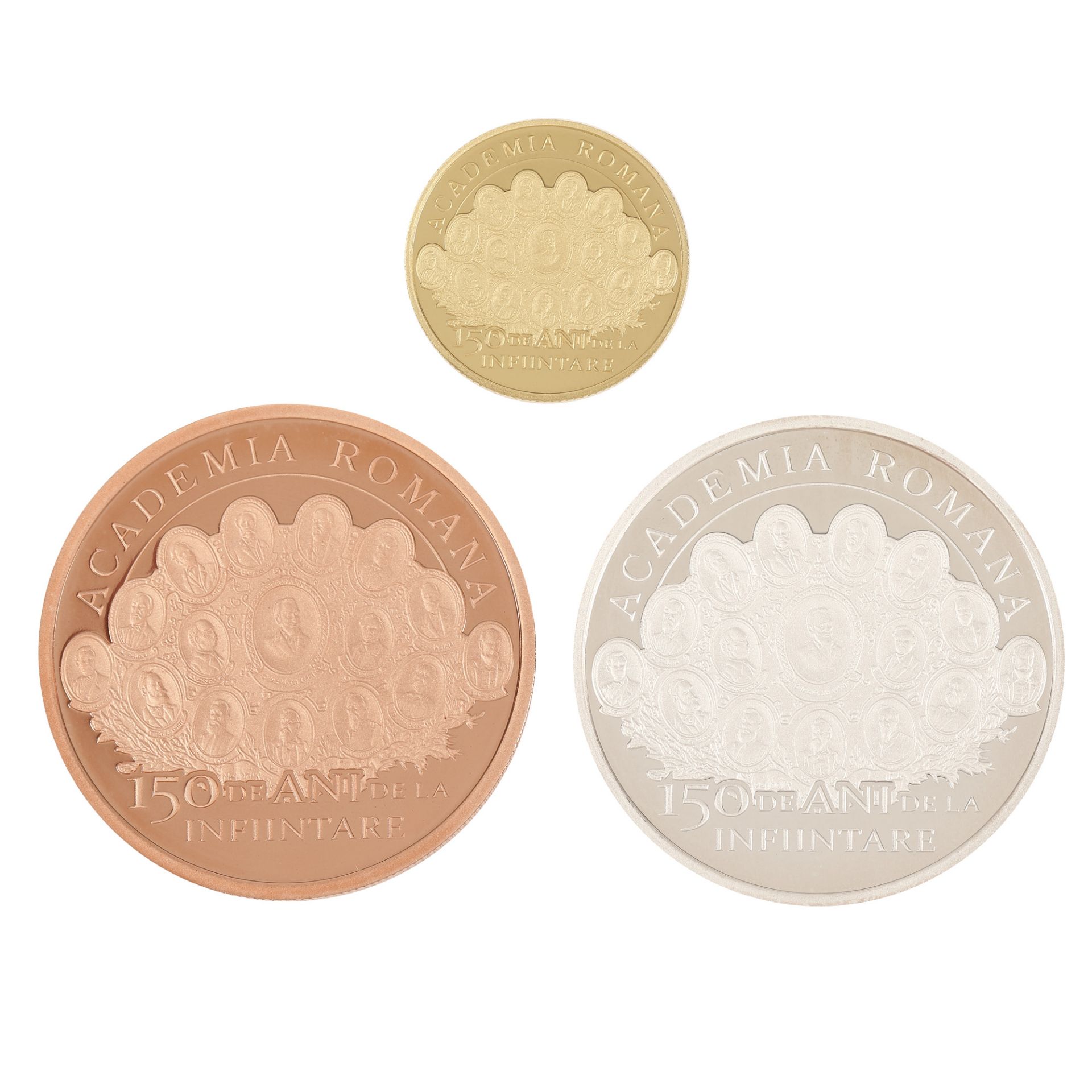 Three BNR coin, 150 - Romanian Academy, 2016