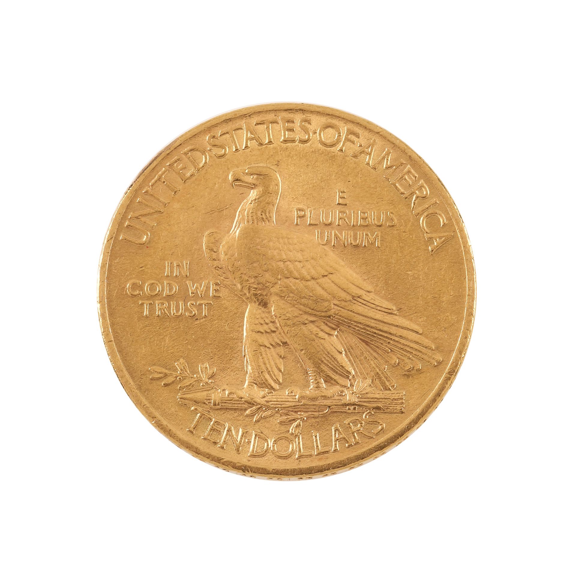 10 dollars 1908 coin, gold, Indian Head - Eagle, USA - Image 2 of 2