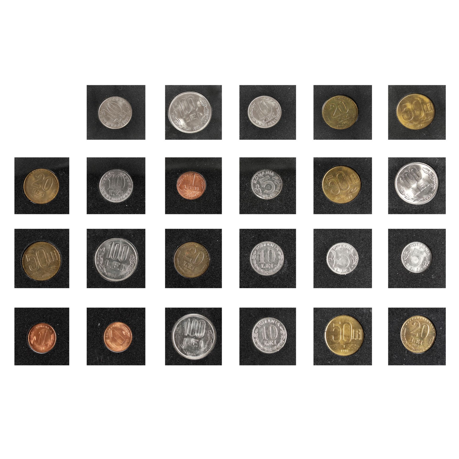 Lot consisting of twenty-three coins, 10 Lei 1990, 10 Lei, 20 Lei, 50 Lei, 100 Lei 1991, 1 Leu, 5 Le - Image 2 of 2