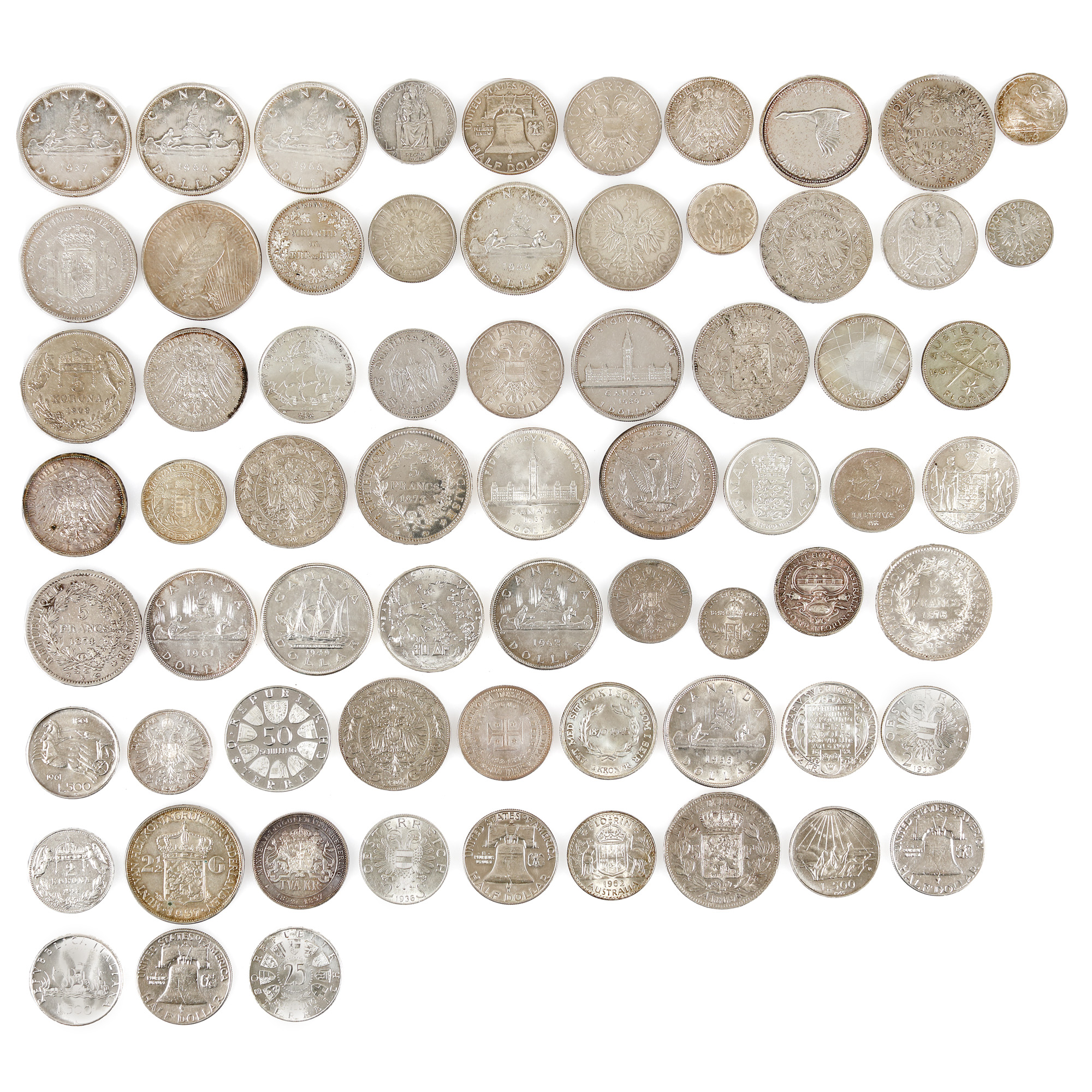 Collection of 68 international silver coins, 20th century - Image 2 of 2