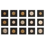 Lot consisting of fifteen coins, 1 Ban, 3 Bani, 5 Bani, 25 Bani 1953, 1 Ban, 5 Bani, 10 Bani, 25 Ban