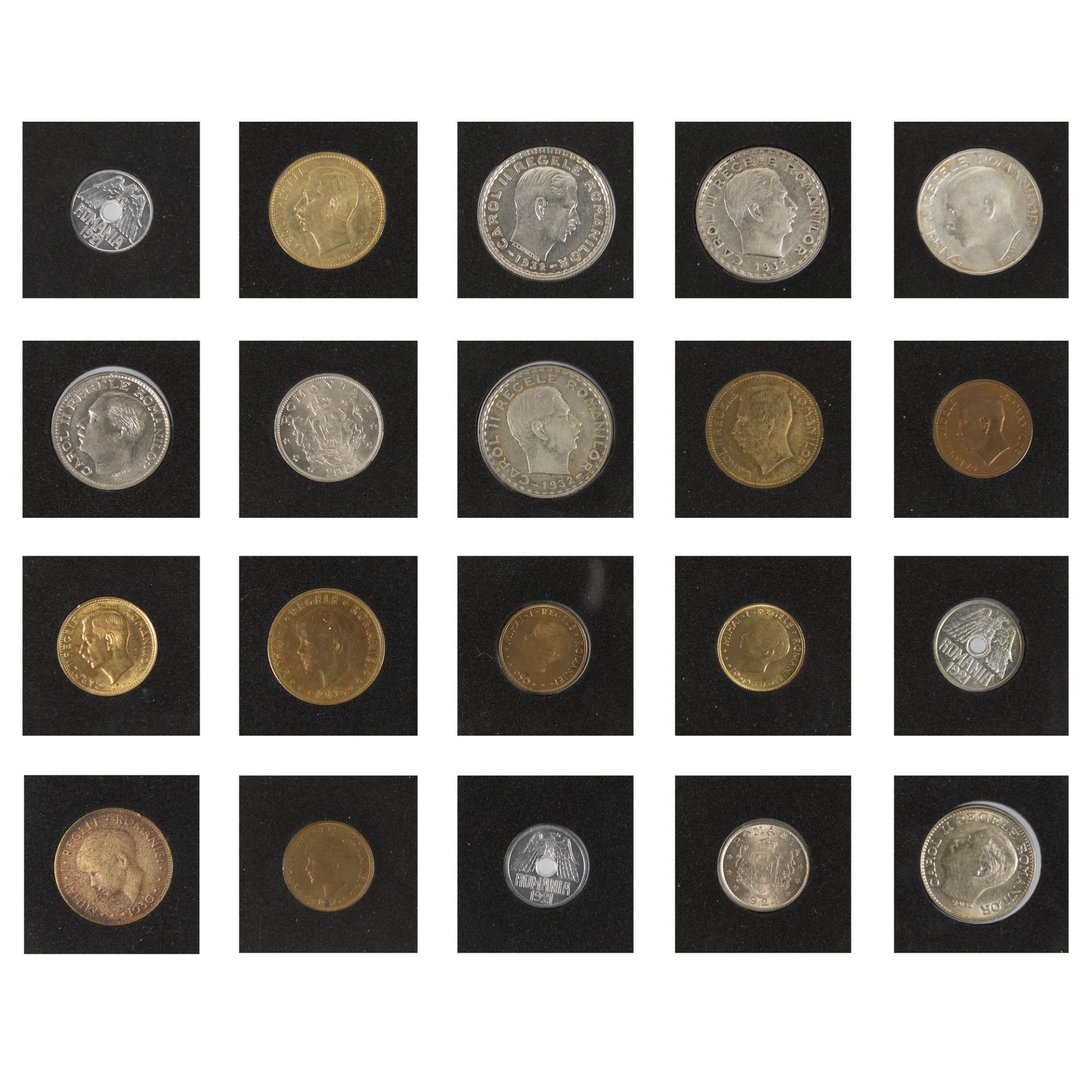 Lot consisting of twenty coins, King Ferdinand - Carol II period