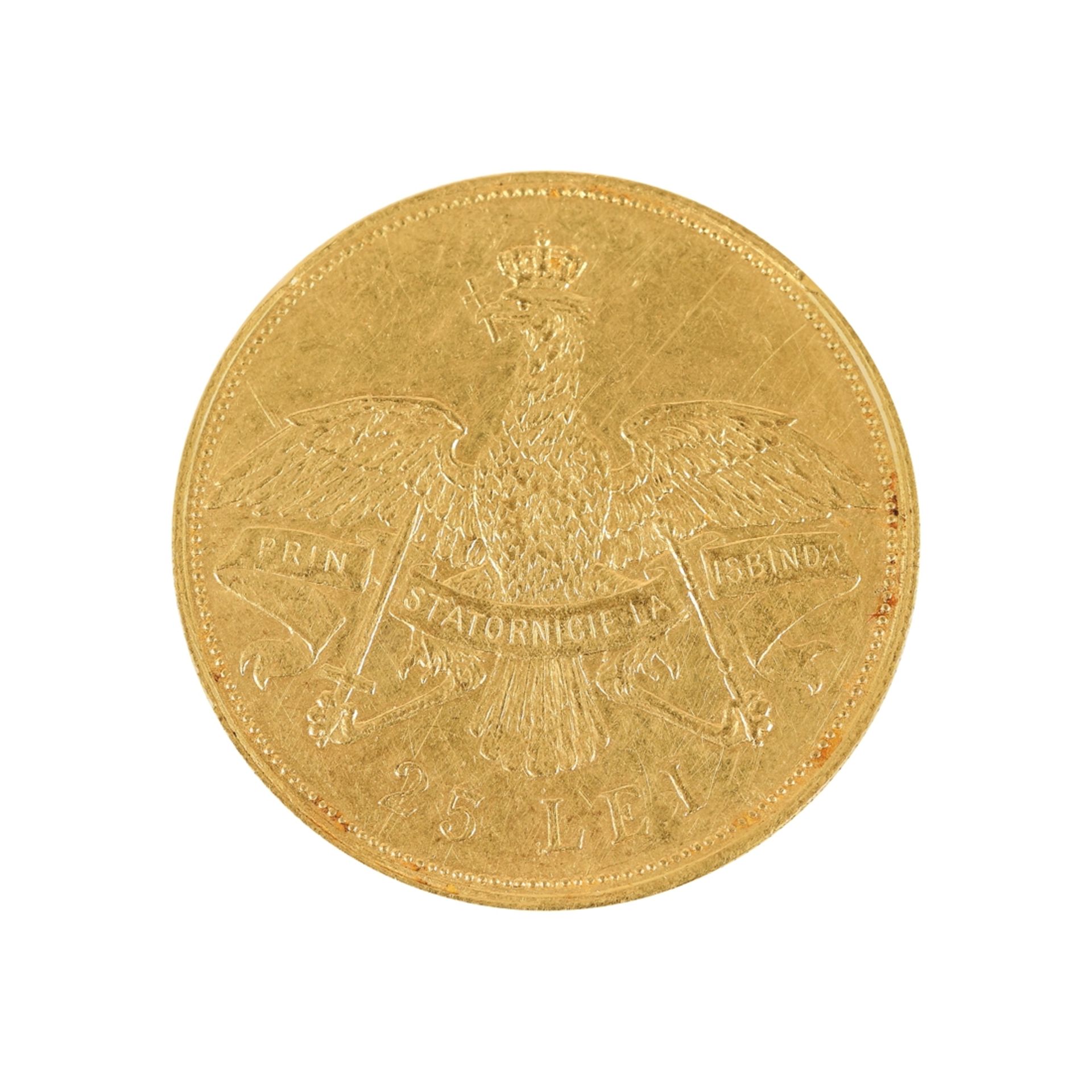 25 Lei 1906 coin, gold