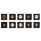 Lot consisting of ten coins, 50 Bani, 2 Lei, 5 Lei, 10000 Lei 1947, 5 Lei 1948, 1 Leu, 5 Lei 1949, 1
