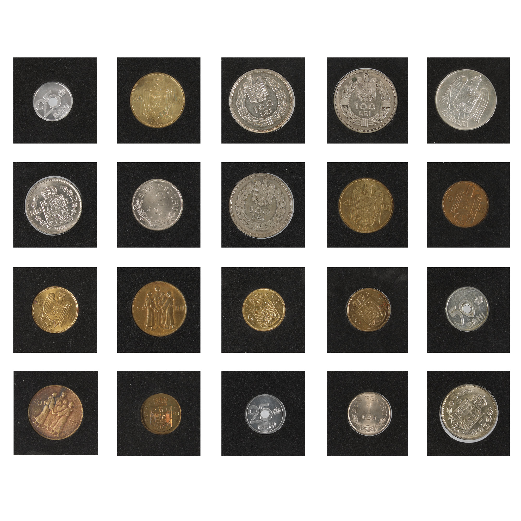 Lot consisting of twenty coins, King Ferdinand - Carol II period - Image 2 of 2