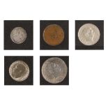 Interesting lot consisting of five vintage forgeries, 10 Bani 1867, 1 Leu 1876, 100 Lei 1932, 250 Le