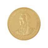 BNR commemorative coin, Mihai Eminescu, 1850-2000, gold