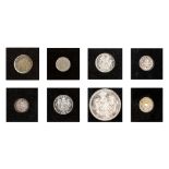 Lot consisting of nine coins, 5 Bani 1900, 10 Bani 1900, 50 Bani 1900, 1 Leu 1900, 50 Bani 1901, 1 L