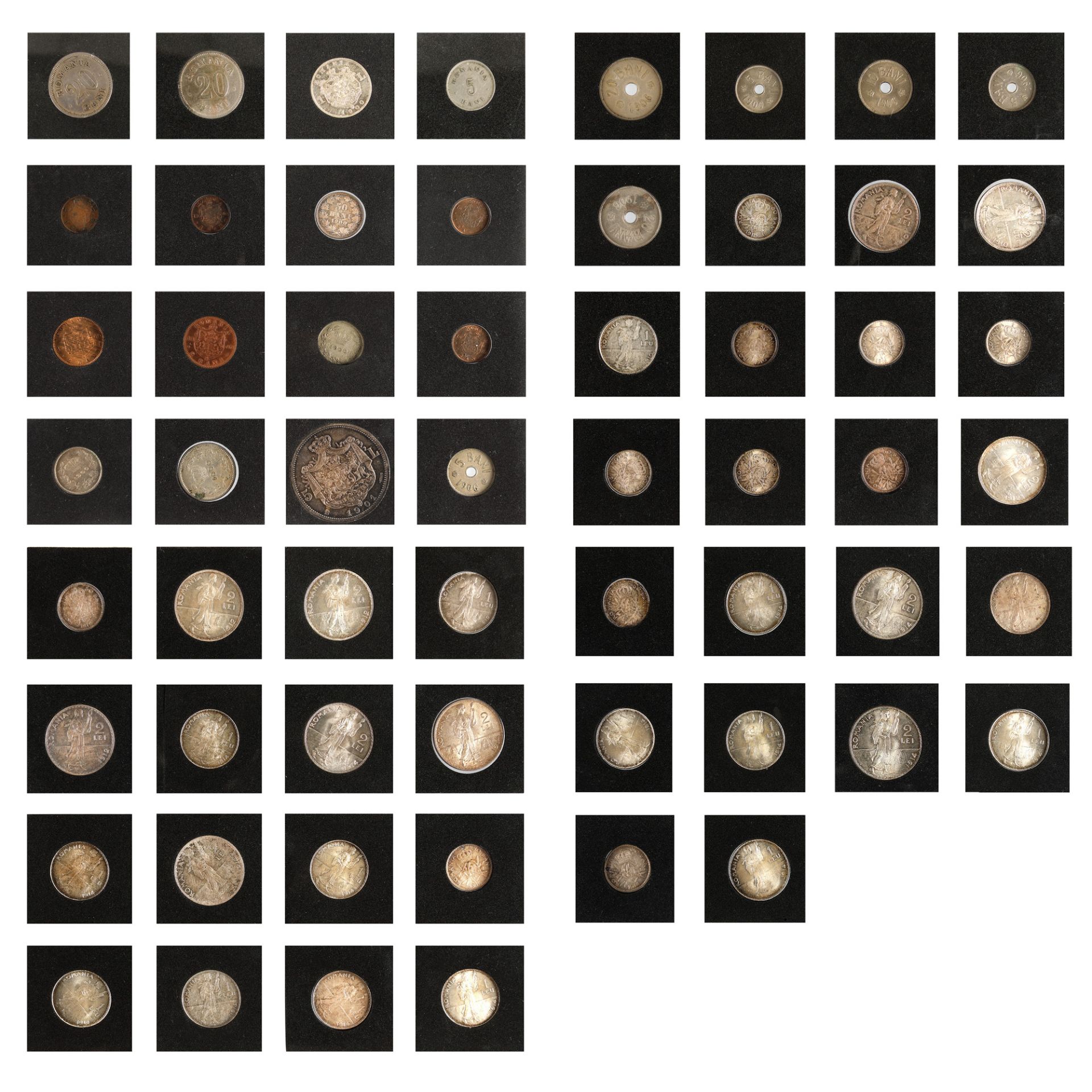Lot consisting of fifty-eight coins, Carol I King period, 1900-1914