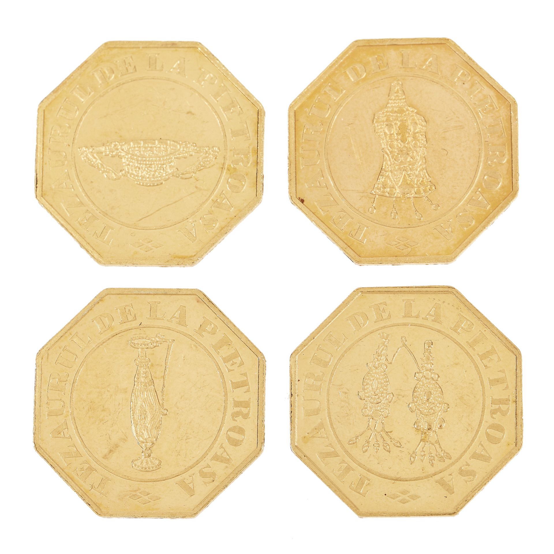 Lot consisting of four BNR commemorative gold coins, The Pietroasa Treasure, 2001 - Image 3 of 3