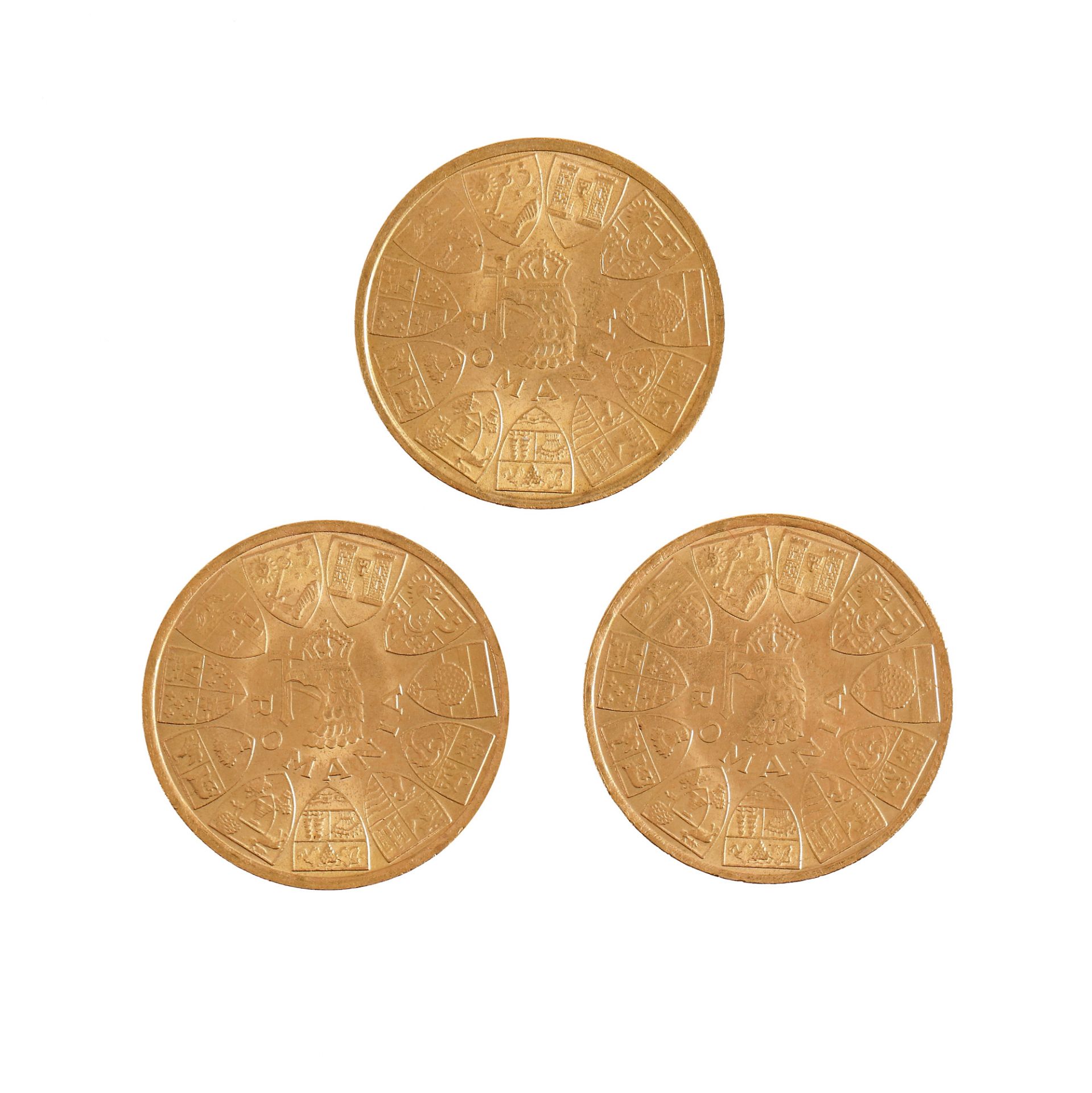 Lot consisting of three gold jubilee medals "Ardealul Nostru" ("Our Transylvania"), 1945 - Image 2 of 2