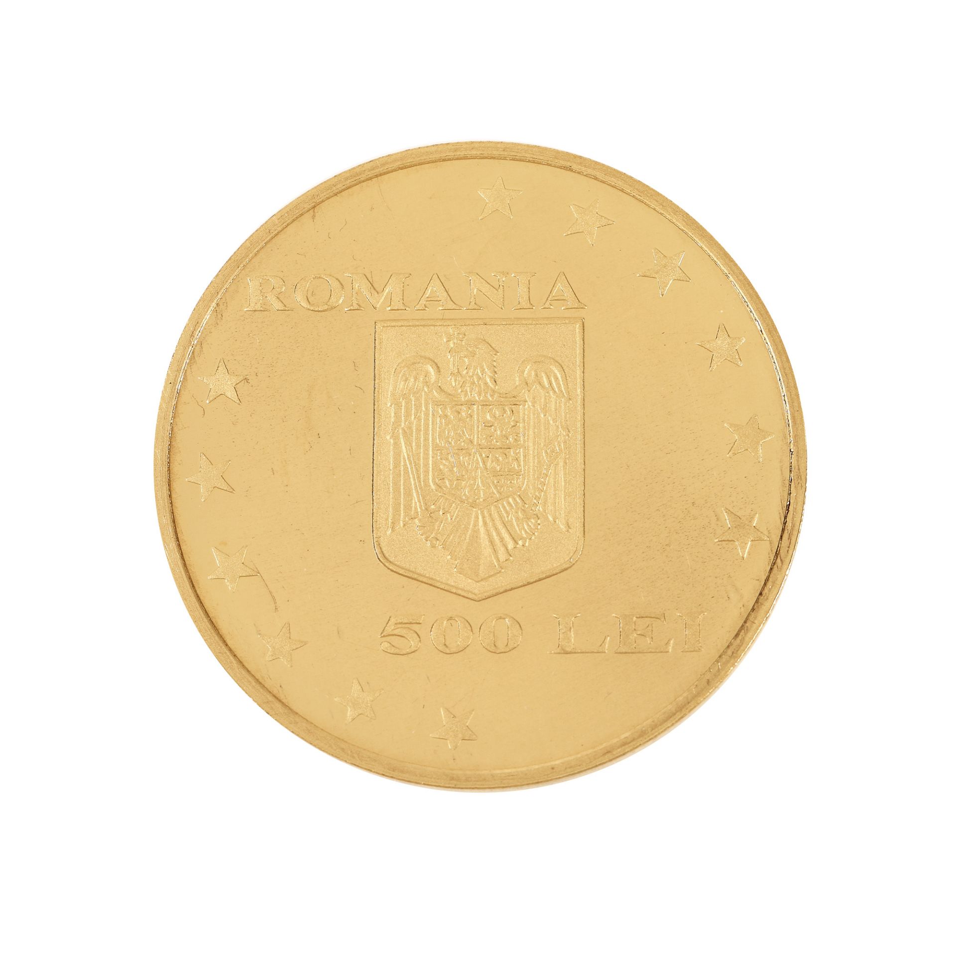 BNR commemorative coin, Accession to the European Union, 2007, gold - Image 2 of 2
