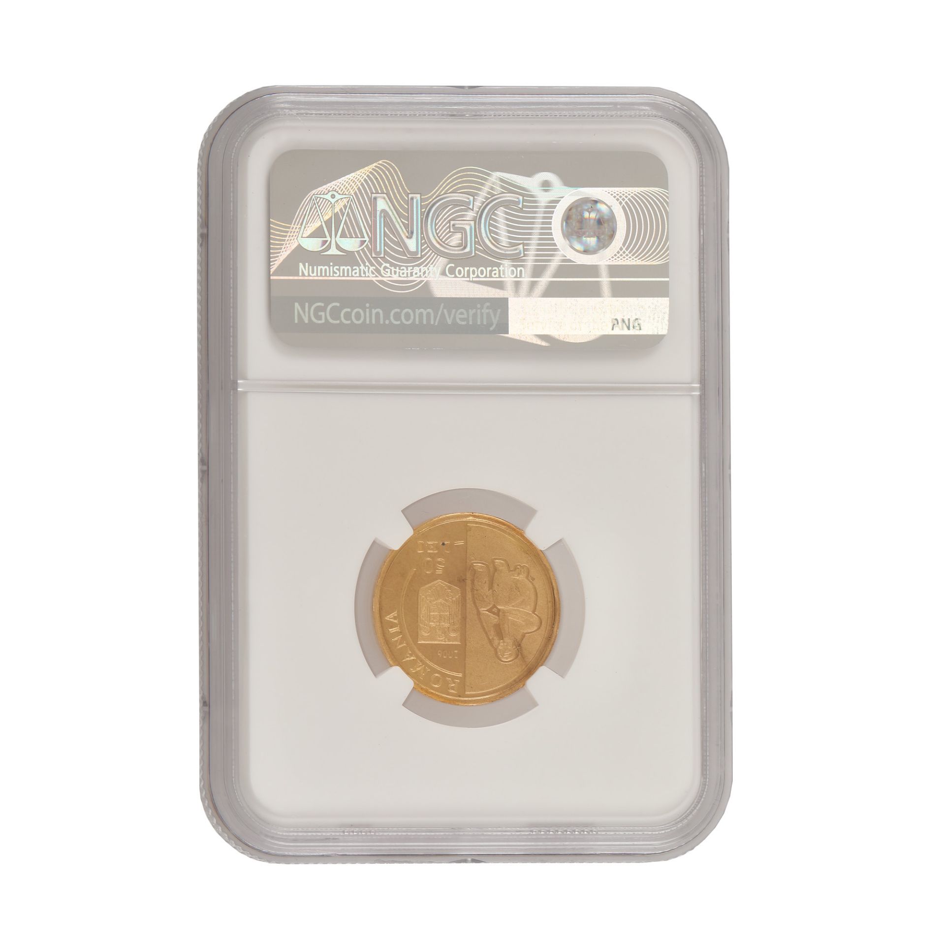 50 Lei 2006 coin – Romanian Academy, gold, extremely rare - Image 2 of 4