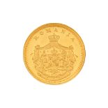 BNR commemorative coin, gold recoinage of the first 1 Ban 1867 coin, 2007
