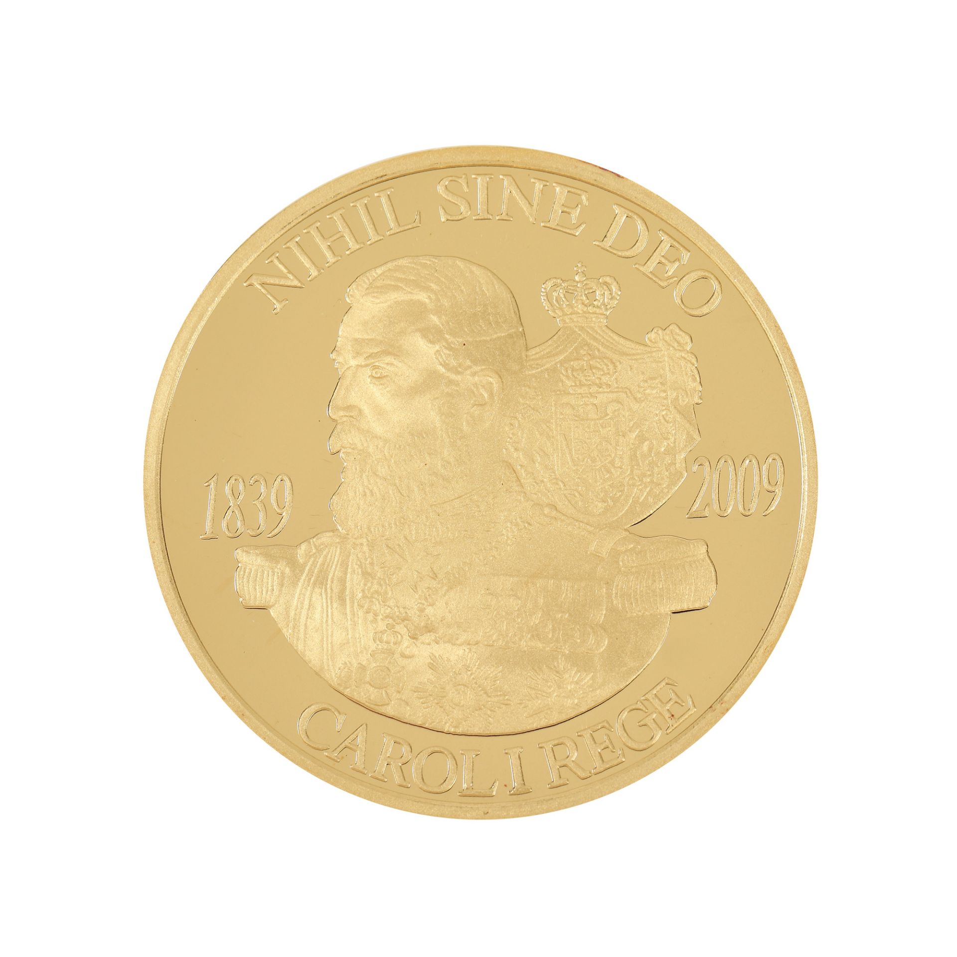 BNR commemorative coin, Carol I 1839-2009, gold