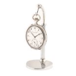 IWC pocket watch, silver, with stand, approx. 1900